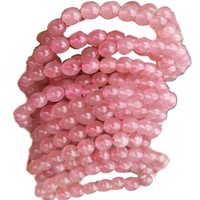 Madagascar Rose Quartz ronde perles bracelet bijoux