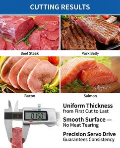 Trancheuse à viande congelée haute vitesse, 210 tr/min, machine automatique de découpe de bacon, de steak et de fromage, SUS304, CE pour la transformation alimentaire - Product Image 3