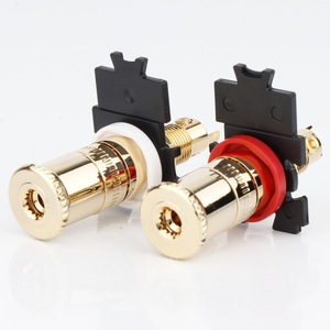 RASANTEK OEM ODM TE004 Bornes de connexion pour haut-parleur en laiton, prises banane femelles plaquées or pour amplificateur Hi-Fi - Product Image 5