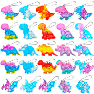 Porte-clés pour enfants en silicone anti-stress et anxiété Mini <span class=keywords><strong>dinosaure</strong></span> en forme de Fidget <span class=keywords><strong>Pop</strong></span> Push <span class=keywords><strong>Pop</strong></span> Bubble Itting Fidget Toy Dinosaur Keychain - Product Image 6
