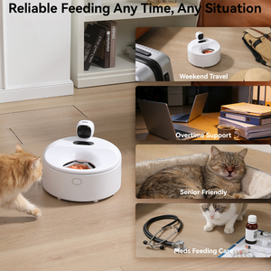 Alimentador de comida húmeda para mascotas personalizado inteligente de 5 comidas, cámara de Control por aplicación WIFI, dispensador de comida húmeda para gatos, Alimentador automático antiinterferencias para perros y gatos - Product Image 5