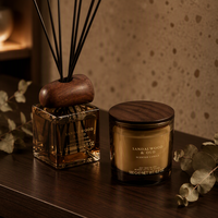 Ensemble de diffuseurs d'arômes en verre ambré avec logo personnalisé C&H, flacon vaporisateur de parfum à fine brume