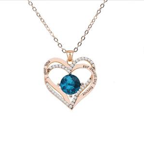 Coeur <span class=keywords><strong>naissance</strong></span> pierre <span class=keywords><strong>collier</strong></span> femme bijoux en or Rose pour femme petite amie <span class=keywords><strong>maman</strong></span> fille anniversaire anniversaire cadeau <span class=keywords><strong>collier</strong></span> - Product Image 3