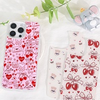 Coque de téléphone à panneau arrière magnétique remplaçable pour Iphone17/17pro/17promax/17air avec la ligne Cherry colorée de dorure