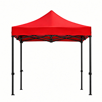 Gazebo pliable double couche en acier personnalisé et économique, 10x10 pieds, avec auvent en PVC Oxford pour exposition en extérieur
