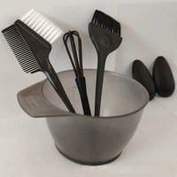 Ensemble de 5 outils de coloration capillaire en gros, mélangeur de cheveux, bol de teinture, peigne, protège-oreilles, brosse, kit de coloration capillaire pour salon de beauté