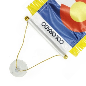 Bandera Personalizada de Colorado <span class=keywords><strong>para</strong></span> el 150 Aniversario, Mini Bandera de 10x15cm <span class=keywords><strong>para</strong></span> Ventana de Auto, con Ventosa, Bandera del Estado de CO con Flecos Decorativos, de Poliéster - Product Image 3