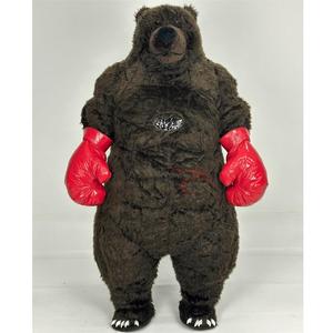 Disfraz inflable gigante publicitario Animal inflable Animal salvaje boxeo perro negro oso con guantes disfraz de Mascota para fiesta - Product Image 1