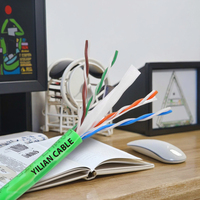 Harga pabrik kabel jaringan kabel UTP Cat6 warna biru 300m 23/24AWG CCA Cat6 Lan kabel untuk Internet