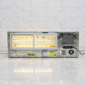 Chuyên nghiệp lớp cao Countertop hình chữ nhật Sushi Showcase với Tempered glass và LED chiếu sáng cho tự chọn hiển thị - Product Image 3