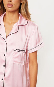 <span class=keywords><strong>Pigiama</strong></span> Estivo da Bambina Top di Vendite Personalizzato da Donna di Lusso in Raso di Seta con Vita Elasticizzata Traspirante ed Ecologico a Maniche Corte - Product Image 4