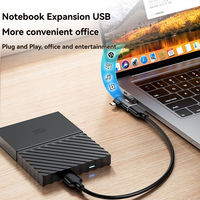 Adaptador 3 en 1 USB 3.0 Hembra Tipo C Multifunción Macho para Teléfono Apple Android, Cable Convertidor USB-C a USB OTG con Salida AC