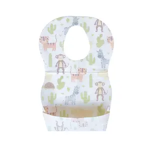 Baberos de bebé con impresión personalizada, fábrica OEM, desechables, impermeables, tela no tejida, delantal para restaurante