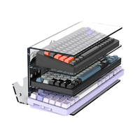 Boîte de rangement pour clavier en acrylique avec logo personnalisé, transparente, anti-poussière, pour clavier mécanique de jeu, prix d'usine OEM, vente chaude