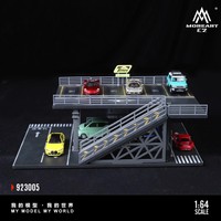 MOREART 1:64 Simulasi Struktur Rangka Baja Platform Tempat Parkir Model Mainan Bahan Akrilik Koleksi Model Mobil