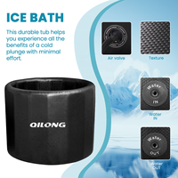 Bain froid portable de luxe pour l'extérieur, en PVC, baignoire à glace noire, thérapie par l'eau, baignoire gonflable, conception Drop Stitch