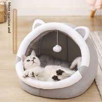 Maisonnette pour chat fermée et chaude pour toutes les saisons, utilisation en intérieur, design de villa pour chat