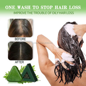 Sapone Naturale Triangolare con Foglie di Platycladus per il Controllo della Forfora, del Sebo e per Capelli Lisci, Prezzo di Fabbrica DYE EMPEROR - Product Image 1