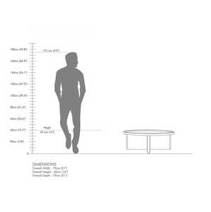 Table basse ronde en bois de manguier avec pied en bois Table basse en bois massif Nouveau petit appartement mobile pour salon Simple - Product Image 3