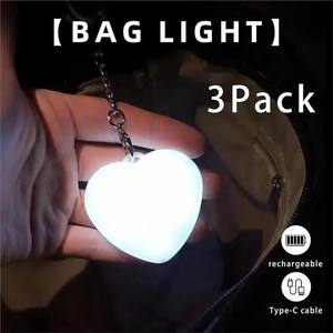 Veilleuse LED en forme de sac en cristal avec interrupteur, <span class=keywords><strong>mini</strong></span> taille pour sac à main/sac à dos, clip, design cœur et étoile - Product Image 5