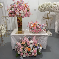 Bunga Taman Mawar Pink Modern IFG Silk, Peony, Ranunculus untuk Dekorasi Pernikahan