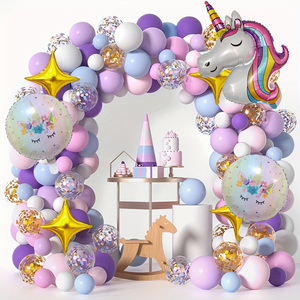 Kit de Guirnalda de Globos de Unicornio de 169 Piezas con Estrellas Brillantes para Niñas, Decoración para Fiestas de Cumpleaños y Despedidas de Soltera - Product Image 3