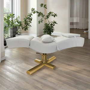 油圧式 フェイシャルベッド モダン ラグジュアリー ラッシュベッド マッサージテーブル アイラッシュチェア シャンプー スパ カーブ 美容 フェイシャルベッド サロン家具 - Product Image 2