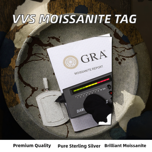 Pendentif Breloque en Argent Sterling 925 de Haute Qualité, Moissanite VVS Taille Brillant, Plaqué Or, Testeur de Diamant, pour Dropshipping - Product Image 2