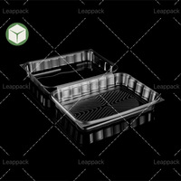 Récipient alimentaire en plastique transparent de qualité alimentaire Boîte d'emballage de fruits rectangulaire Biscuit Sushi Tarte Pain Gâteau Boîte