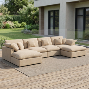 <span class=keywords><strong>Canapé</strong></span> modulaire moderne Cloud avec assise profonde pour la détente en appartement, incluant un <span class=keywords><strong>canapé</strong></span> modulaire Cloud et un <span class=keywords><strong>canapé</strong></span> Cloud - Product Image 1