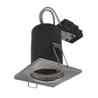 Plafonnier encastré LED blanc chaud résistant au feu, boîtier en acier pressé, GU10, IP65, étanche, lampe ignifuge pour usage commercial