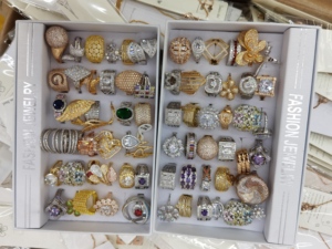 Anillos de Circonia Surtidos con Descuento, Anillos de Circonia Mixtos Sin Deslustre, Joyería Aleatoria Sin Decoloración ni Óxido - Product Image 2
