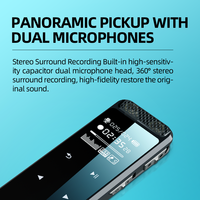 Enregistreur vocal numérique Q55 avec écran, haut-parleur, prise jack 3,5 mm, dictaphone à activation vocale, enregistrement audio, réduction du bruit, lecteur MP3