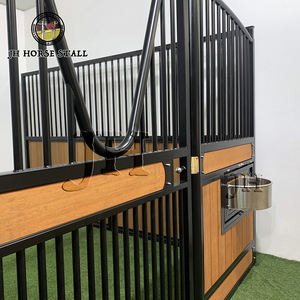 Pferdeausrüstung China-Lieferant Bambus-Holz Pferdestall-Systeme Einfache Installation Pferdebox-Frontpaneel mit Scharniertür - Product Image 5