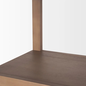 Estantería de Madera Arqueada y Vitrina, Librería Abierta Moderna de 5 Niveles para Sala de Estar, Muebles Elegantes para Sala de Estar - Product Image 6