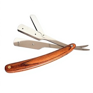 MORGANS INDUSTRIES Stainless Steel Handle <b>Straight</b> <b>Razor</b> with Stainless Steel Single Blade for Men Face Shaving - Product Image 3