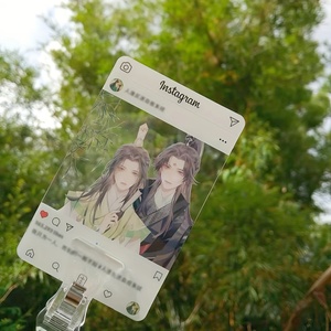 Porte-cartes photo holographique personnalisé en acrylique transparent écologique pour anime, musique, K-pop, avec impression de breloques pour cartes photo - Product Image 4