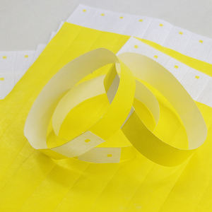 Bracelets personnalisés en Tyvek multi couleurs jetables bon marché bracelet personnalisé étanche d'entrée VIP en papier pour parc d'attractions sur le thème - Product Image 2