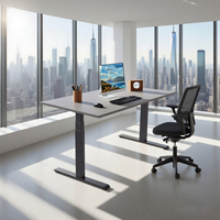 Bureau debout à double moteur, cadre électrique réglable en hauteur avec mémoire de position, bureau ergonomique assis-debout pour le bureau à domicile