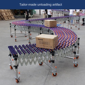 سرعة قابلة للتعديل تلسكوبية تحول عجلة التعامل مع قطعة أثرية لتفريغ/تحميل ناقل الفولاذ المقاوم للصدأ للناقل المستخدم - Product Image 2