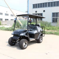 Mobil Golf Listrik 4 Kursi 48V Baterai Lithium Legal di Jalan Raya, Custom dengan Meteran untuk Utilitas Lingkungan Perumahan