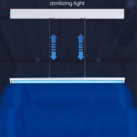 Lampe de stérilisation à lumière UV télécommandée avec ozone pour lustres de purification d'air de pièce et lampes suspendues
