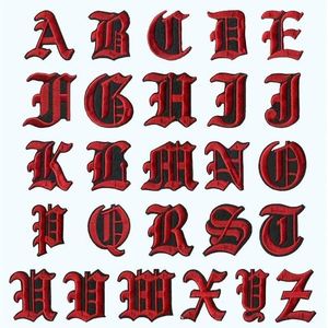 Parches de Letras Bordadas Termoadhesivas de 5cm, Estilo Gótico, 3D, Plateado, Dorado y Rojo, Ecológicos, para Decoración de Ropa - Product Image 3