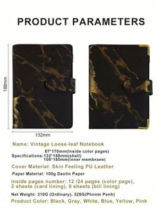 Wholesale Pu Leather <b>Notebook</b> A4 Binder Planner With Cash Envelopes Budget Sheet <b>Set</b> - Product Image 4