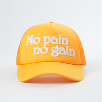 Gorras Trucker de Espuma de 5 Paneles con Malla Trasera, Impresión Puff Personalizada OEM, Dos Tonos, Venta al por Mayor, Gorras Promocionales de Streetwear