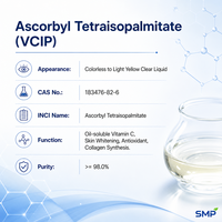 VC-IP Ascorbyl Tetraisopalmitate Haute Pureté 98% – Matière Première Cosmétique Stable à Base de Dérivé d'Acide L-Ascorbique