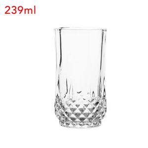 ダイヤモンドベースハイボールグラスエレガントなドリンクウェアセット6個セットクリアテクスチャタンブラー食器洗い機安全耐久性アイドビバレッジカップ - Product Image 6