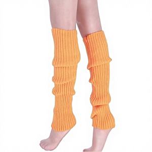 Calentadores de <span class=keywords><strong>Piernas</strong></span> Altos hasta el Muslo de Punto Acanalado 100% Algodón al por Mayor De Moda para Invierno Ballet Danza y Fiesta Medias con Logo Personalizado para Uso Diario - Product Image 2