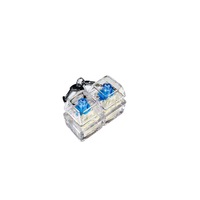 Porte-clés clavier en plastique transparent, testeur de touches de décompression pour clavier mécanique avec briquet - Ventes flash