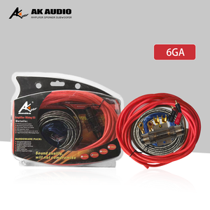 ชุดสายไฟเครื่องขยายเสียงรถยนต์ AK-6GA 2000W สายไฟ RCA 6GA สำหรับลำโพงซับวูฟเฟอร์ สำหรับดัดแปลงรถยนต์ - Product Image 2